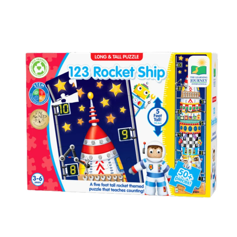 The Learning Journey Long & Tall 123 Rocketship Puzzle