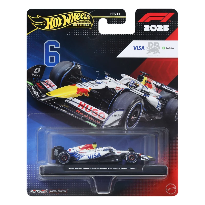 Hot Wheels Premium 1:64 Die-Cast Vehicle #6 Visa Cash App RB F1 Team Liam Lawson