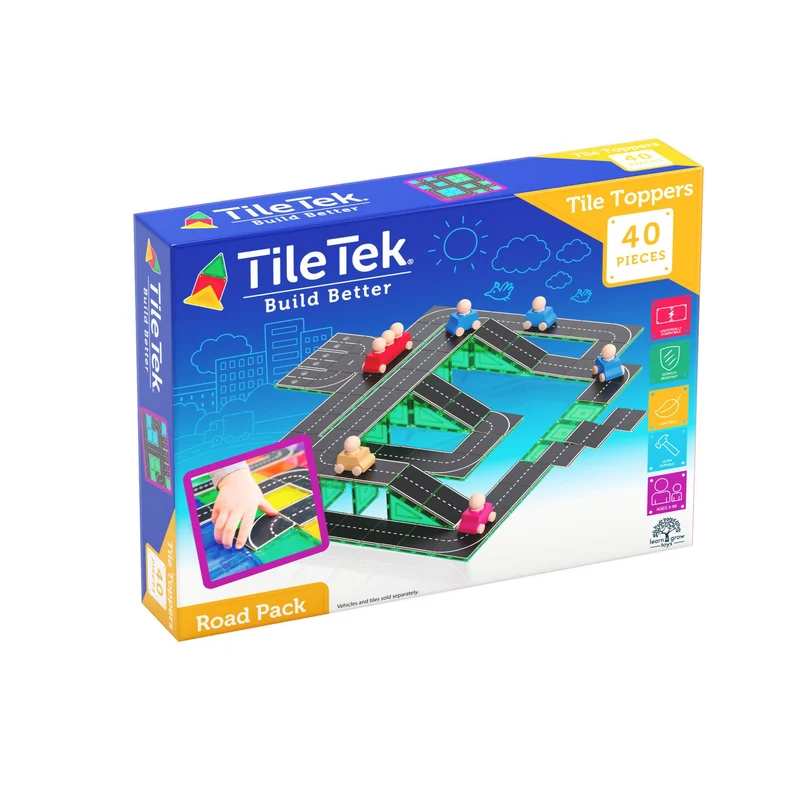 TileTek 40 Piece Tile Topper - Road Pack