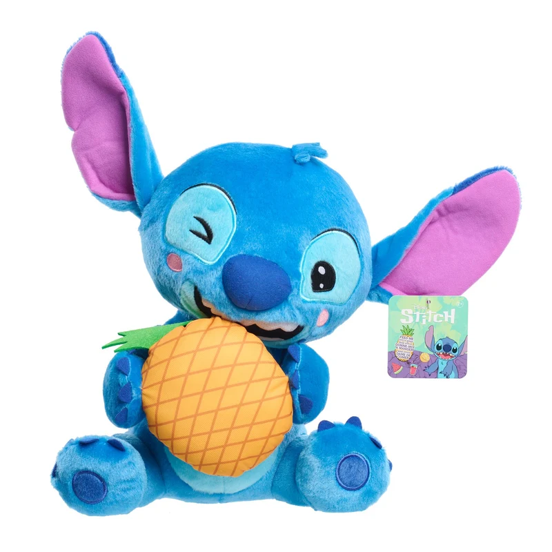 Disney Stitch Cuddleez Large Plush - Eating Pineapple