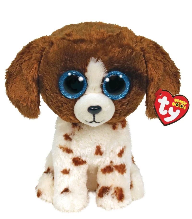 Ty Beanie Boos Regular - Muddles Brown & White Dog