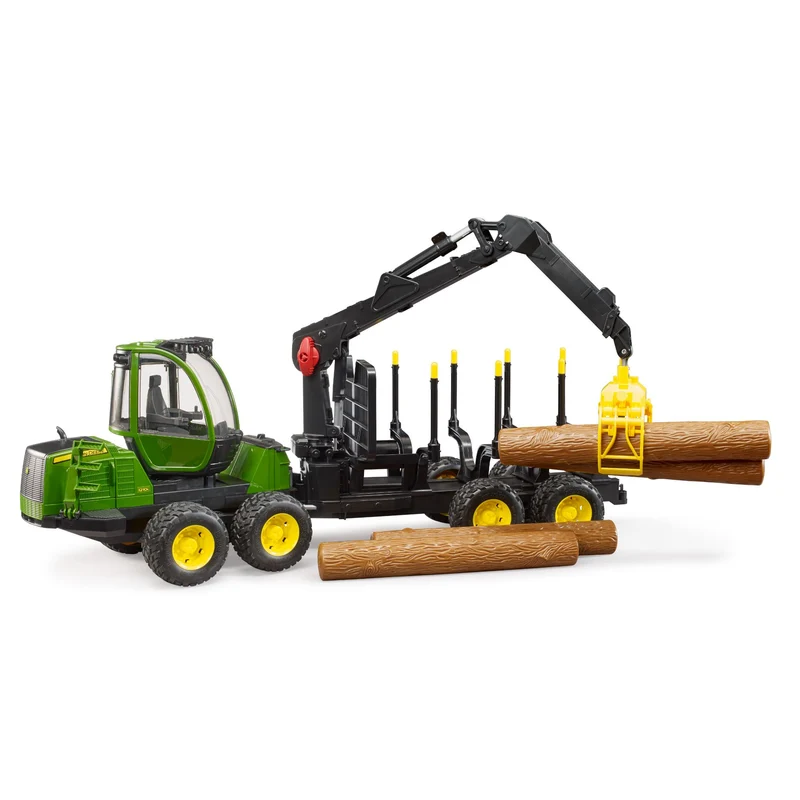 John Deere 1210E Log Hauler With Grab And 4 Trunks