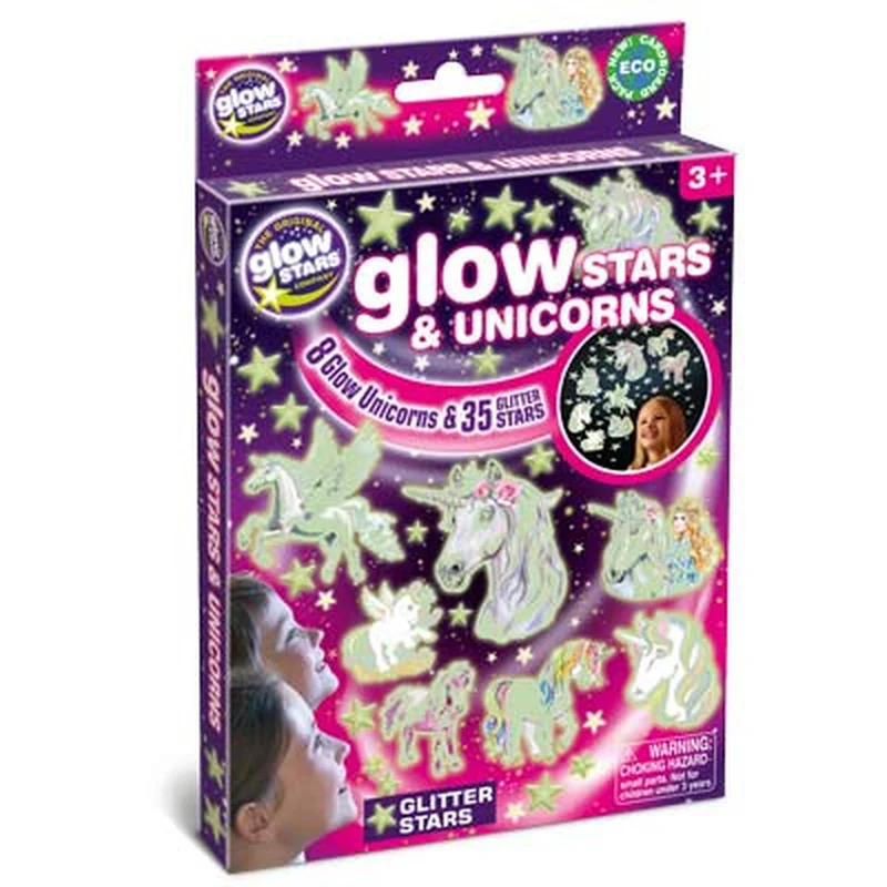 The Original Glow Stars 8 Unicorns & 35 Stars