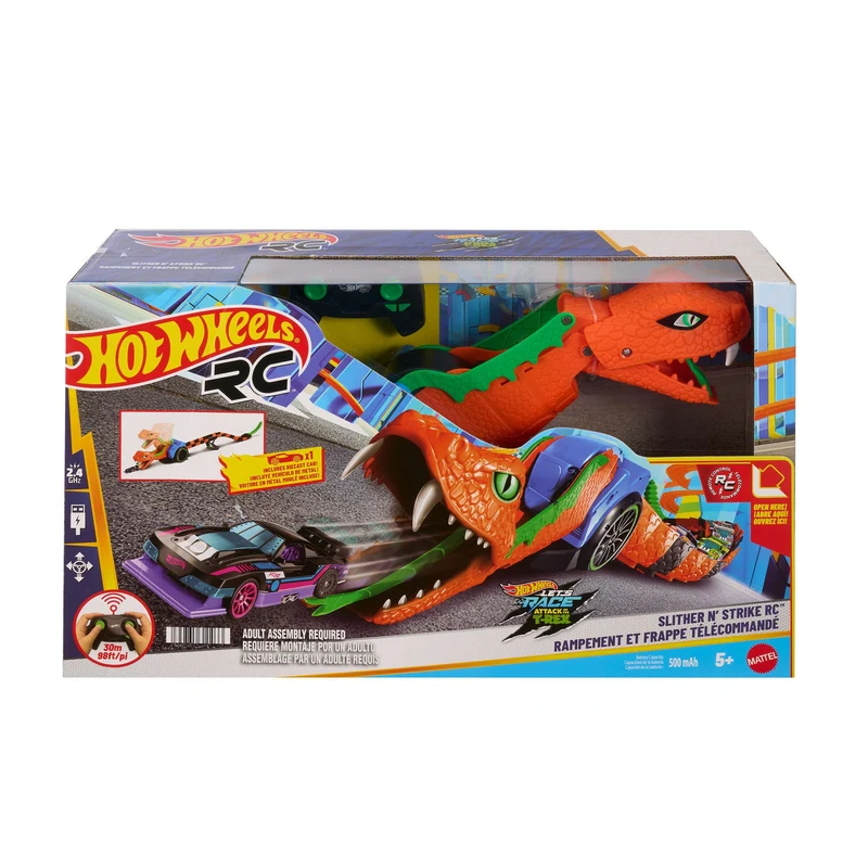 Hot Wheels RC 1:64 Die-Cast Let's Race Slither 'N Strike Snake Playset