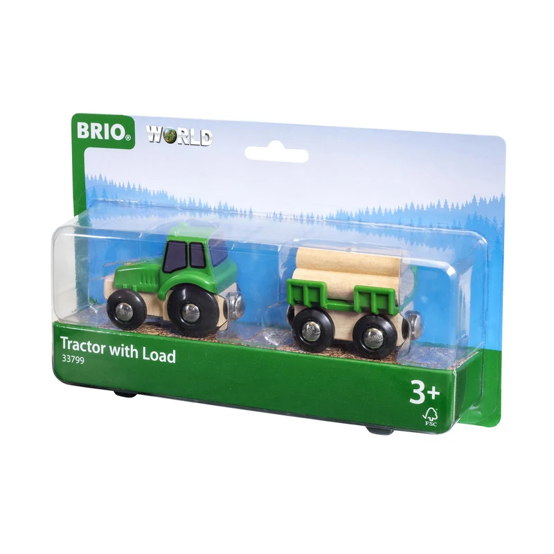 BRIO World Tractor With Load 3 Pieces