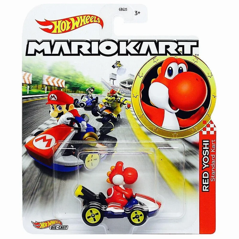 Hot Wheels Mario Kart Red Yoshi Standard Kart