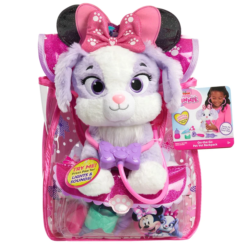 Disney Junior Minnie Mouse On-the-Go Pet Vet Backpack Set