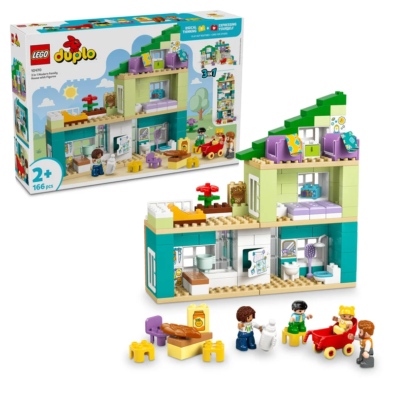 LEGO DUPLO Town 3 In 1 Modern Family House With Figures
