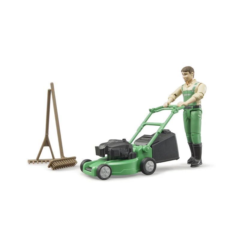 Bruder Gardener With Lawn Mower & Equipment