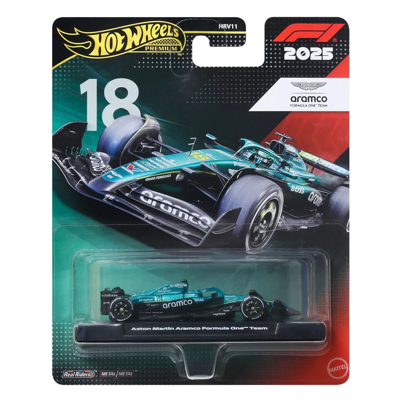 Hot Wheels Premium 1:64 Die-Cast Vehicle - Aramco Aston Martin F1 Team