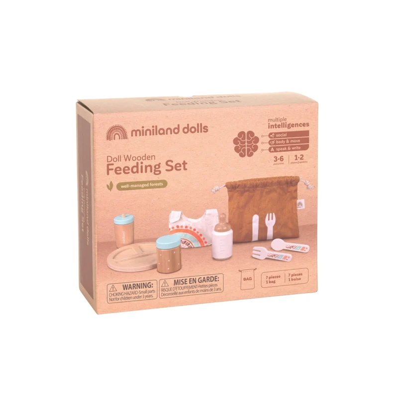 Miniland Dolls Wooden Feeding Set