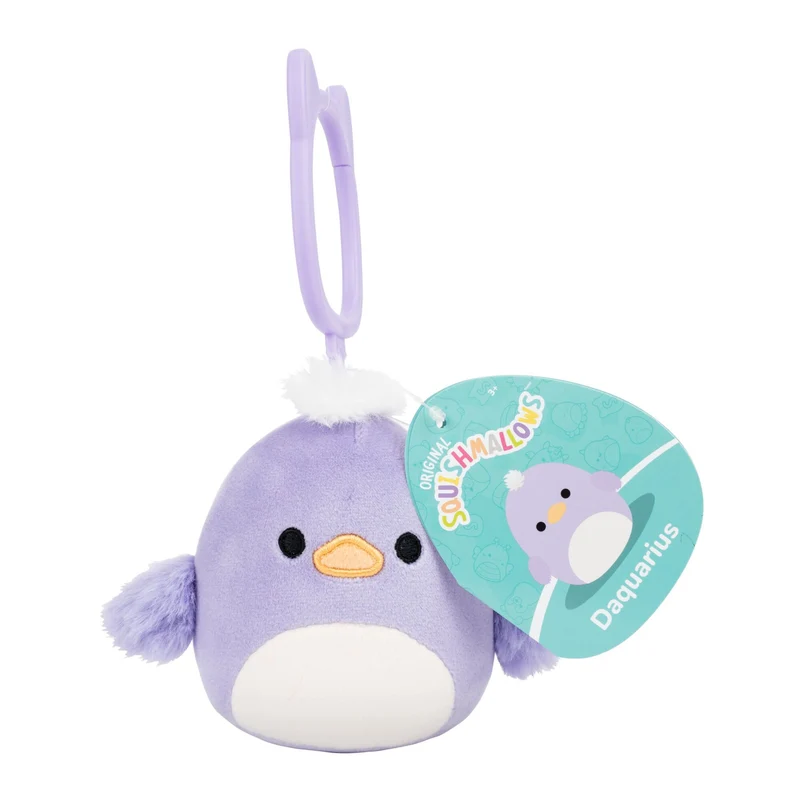 Squishmallows 3.5 Inch Clip On Plush Series 29 - Daquarius Purple Duck
