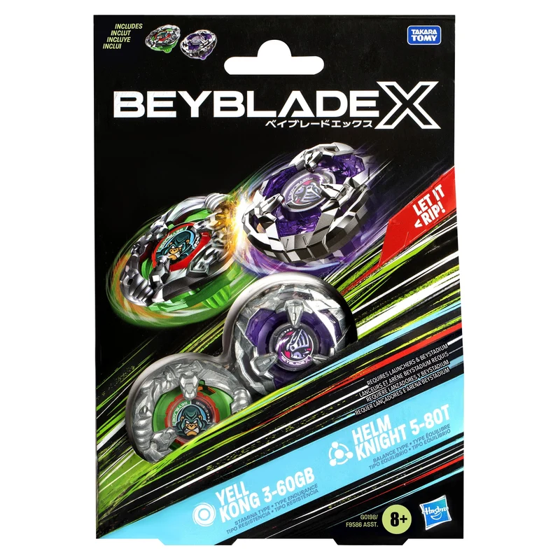 Beyblade X Yell Kong 3-60GB & Helm Knight 5-80T Top Dual Pack