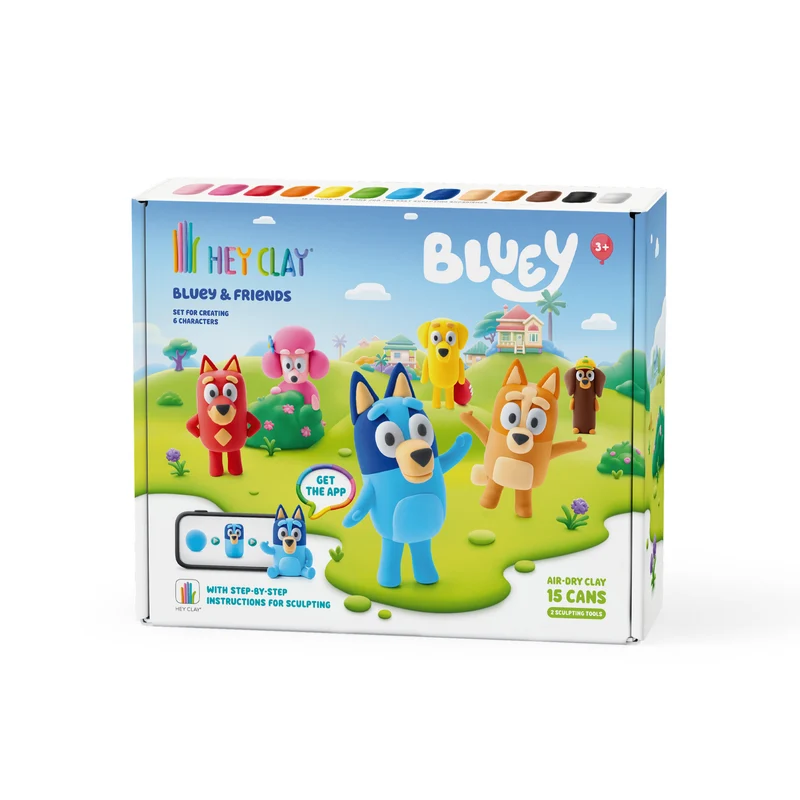 Hey Clay Bluey & Friends Set 15 Cans