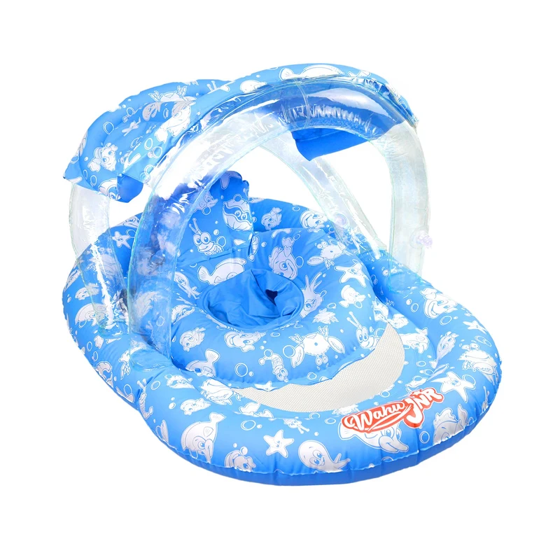 Wahu Junior Ring With Seat & Canopy - Blue