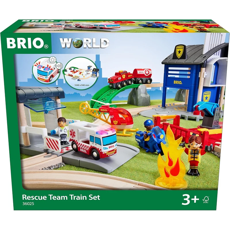 BRIO World Rescue Team Train Set 44 Pieces