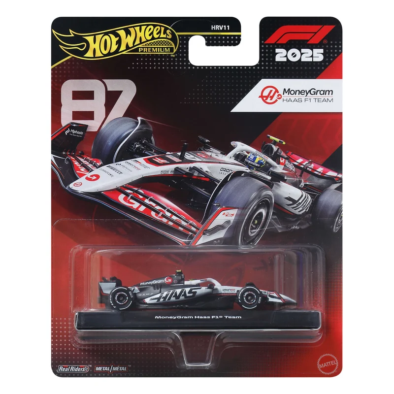 Hot Wheels Premium 1:64 Die-Cast Vehicle - MoneyGram Haas F1 Team