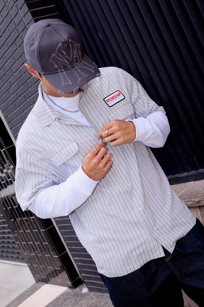 Worship Preparation Short Sleeve Work Shirt Lunar Grey
