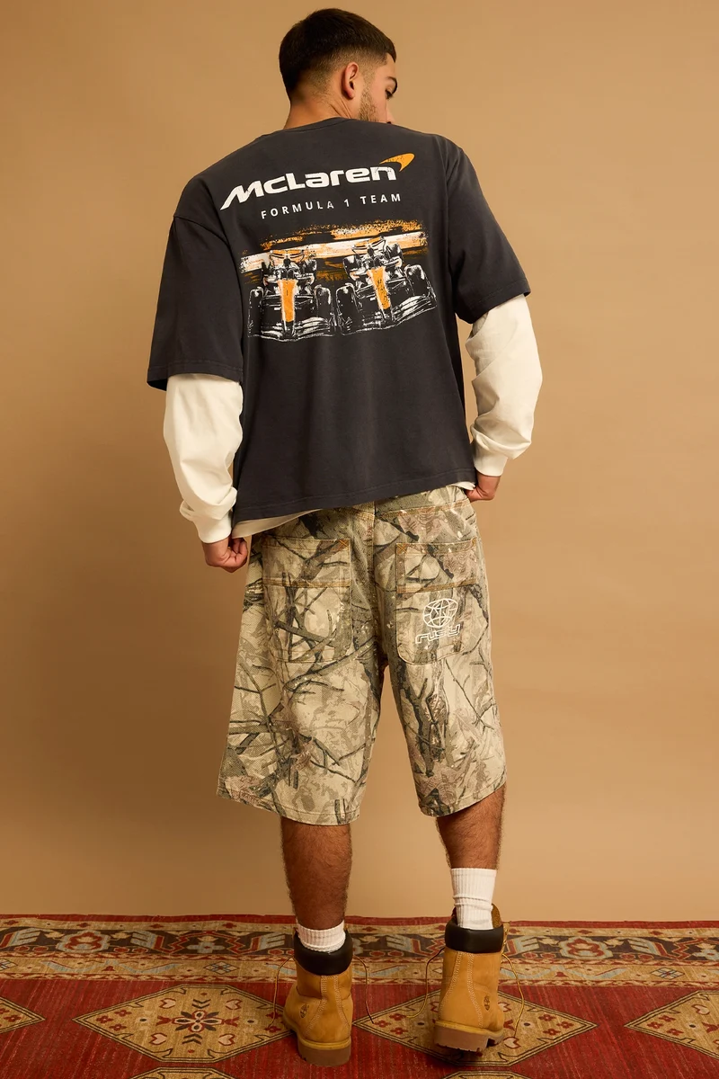 Mitchell & Ness McLaren 1963 Boxy Tee Faded Black