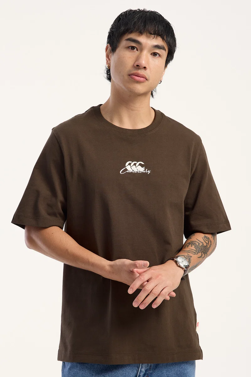 Canterbury CCC Script Heavyweight Tee Demitasse Brown