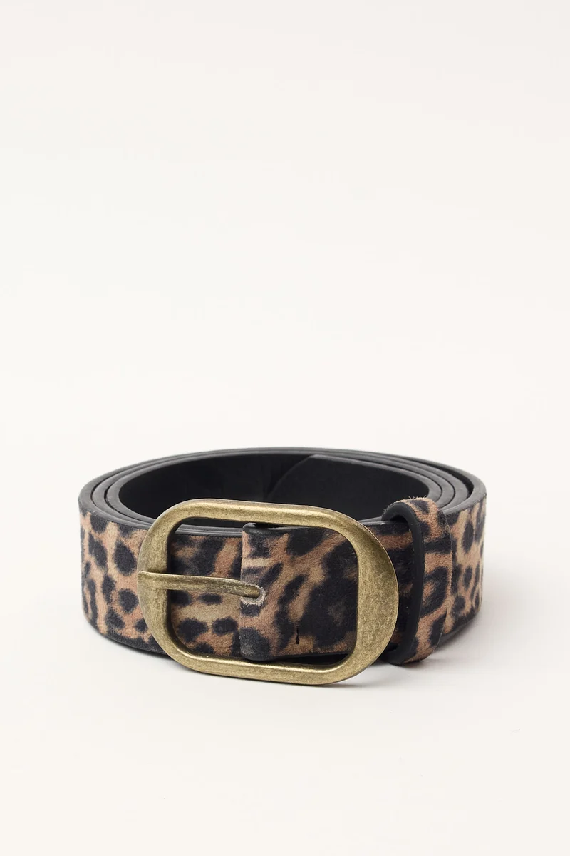 Token Leopard Sueded Belt Leopard