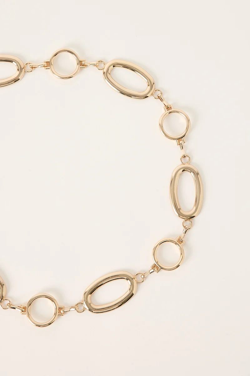 Token It Girl Oval Chain Belt Gold
