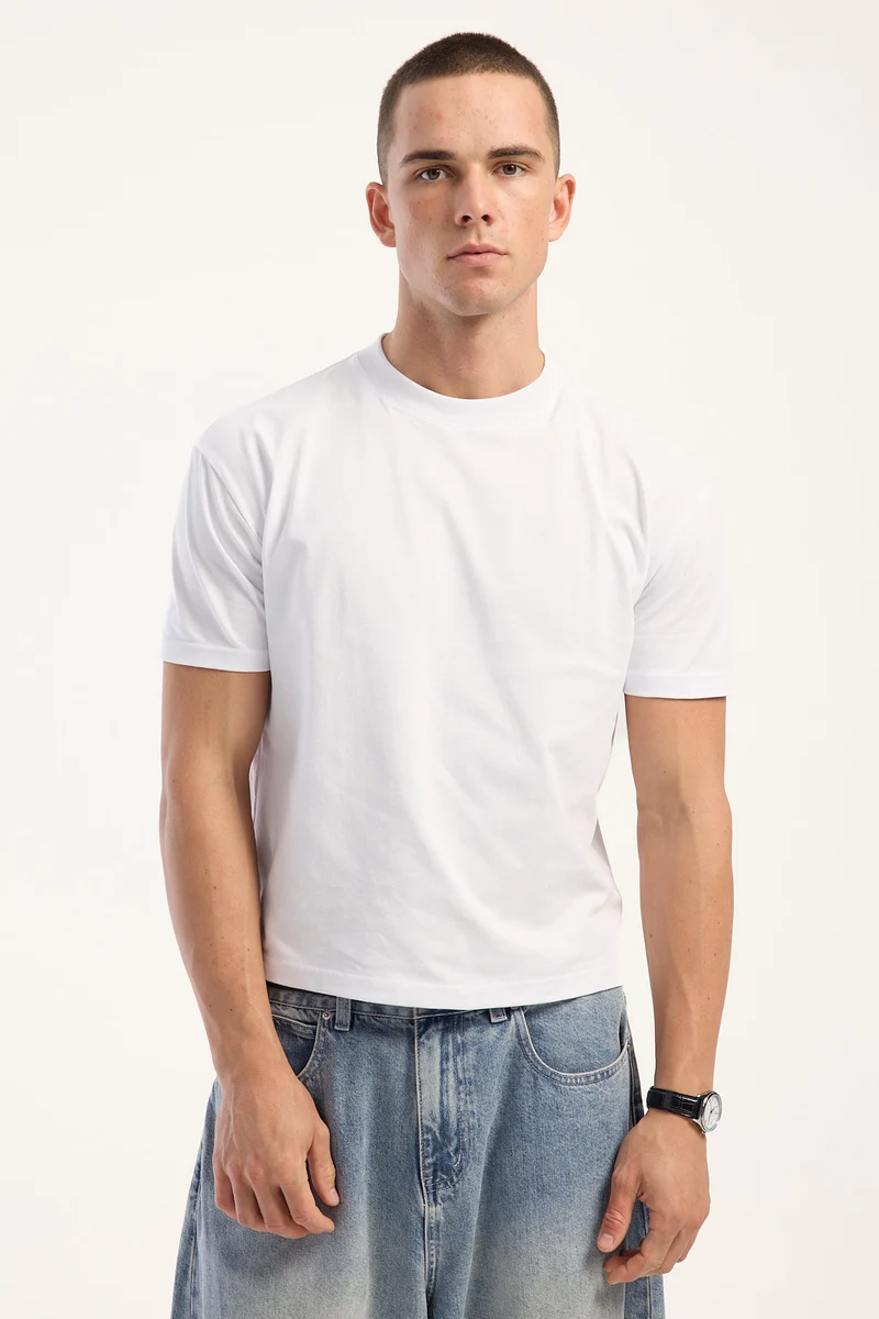 Open Archive Organic Accord Slim Fit Tee White