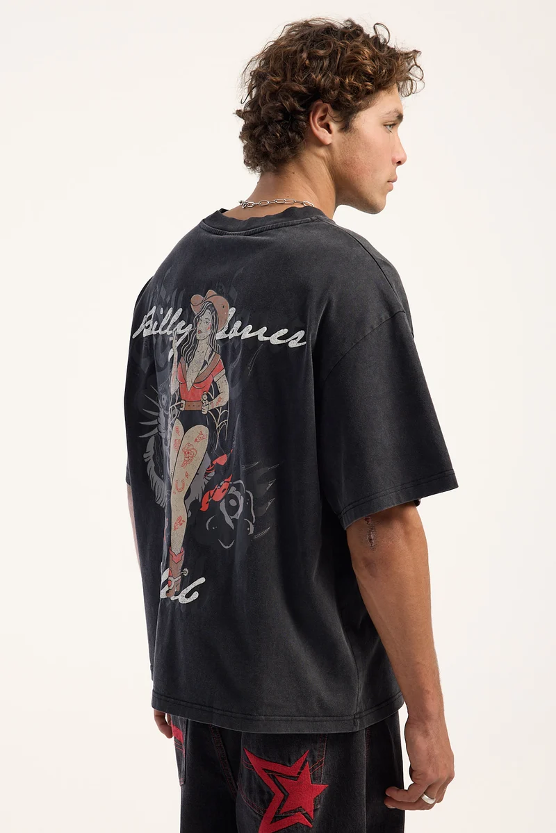 Billy Bones Club Pin Up Tee Washed Black