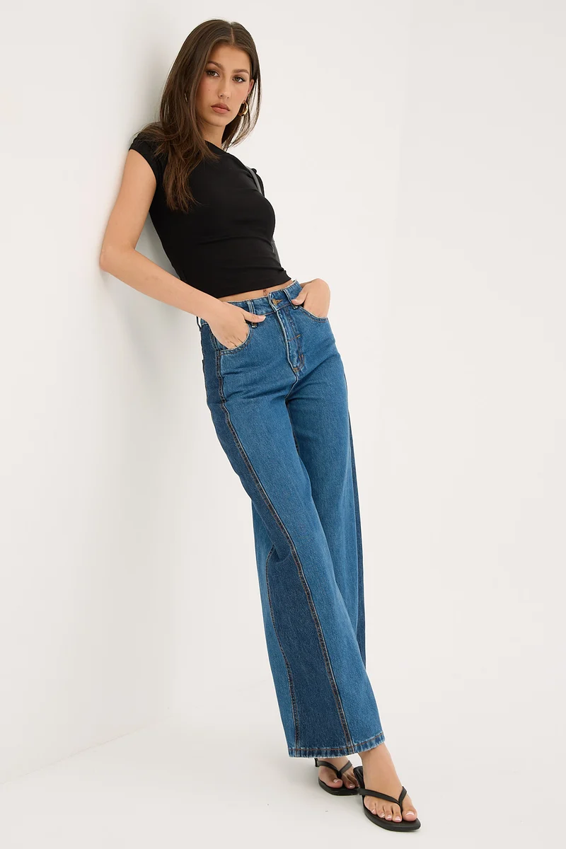 Thrills Carter jean Two Tone Blue