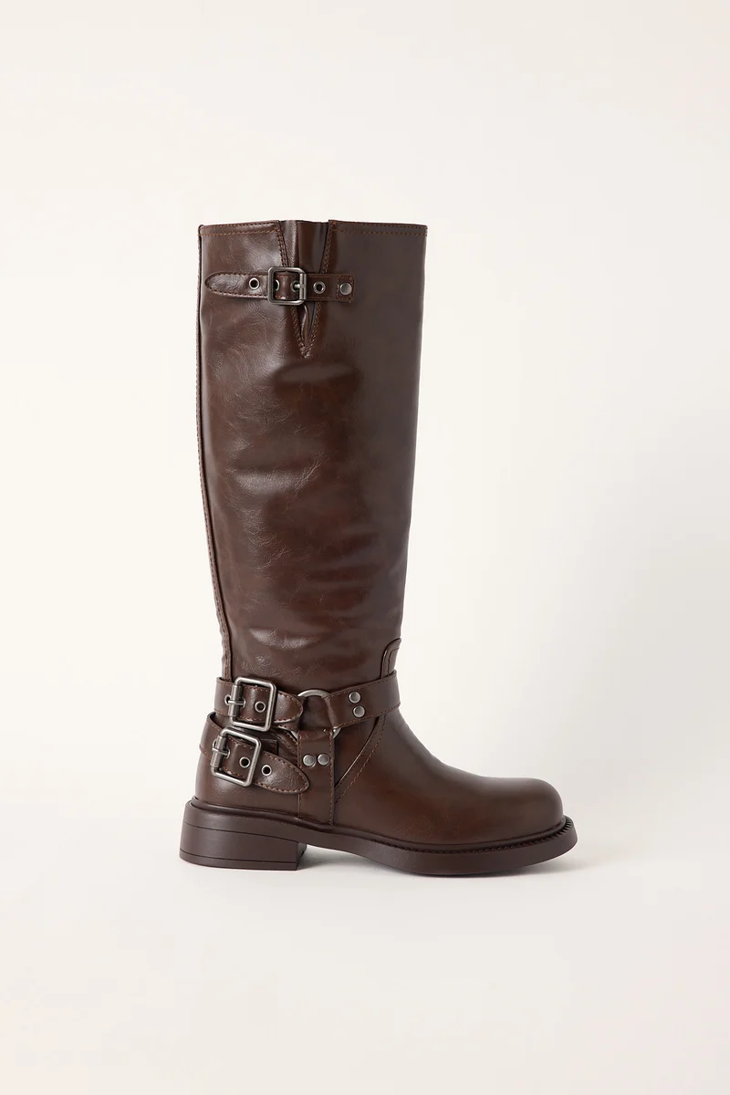 Billini Womens Kaylen Riding Boot Choc Burnished