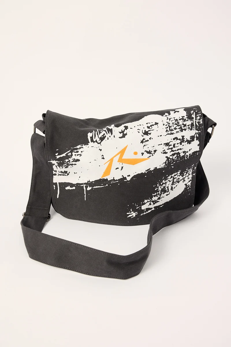 Rusty Splatter Messenger Bag Black