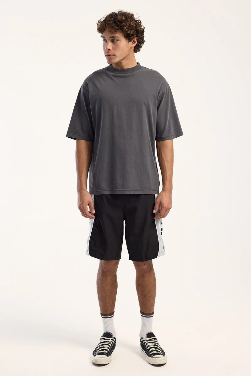 Worship Rows Elastic Swim Short Black/Blue