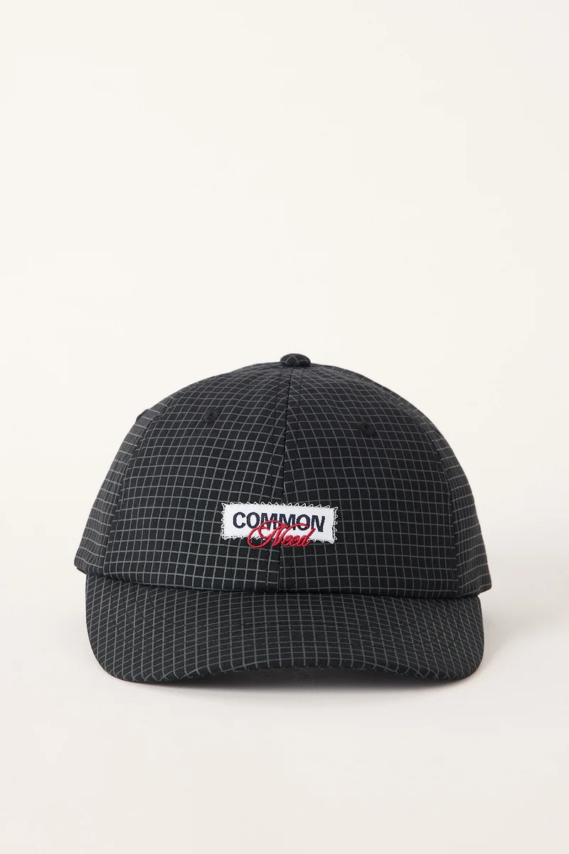 Common Need Monarch Nylon Mid Profile Cap Black Check