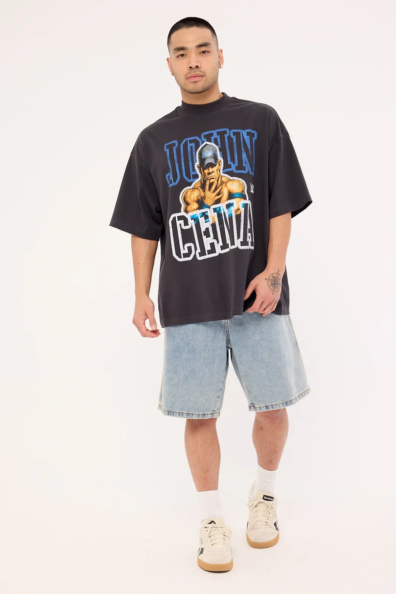 Mitchell & Ness U Can't See Me Boxy Tee Faded Black