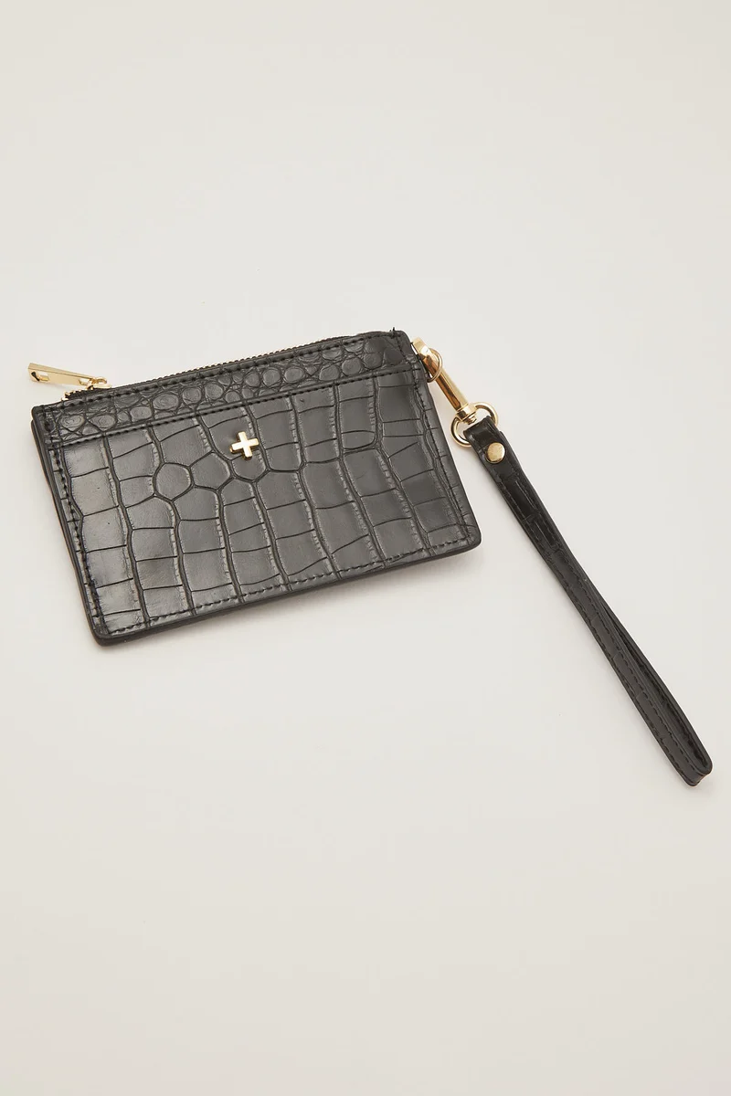 Peta + Jain Kiera Black Croc/Gold