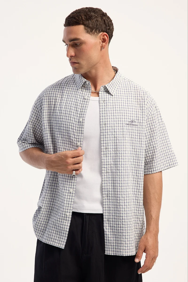 Neovision Voltage Oversize Shirt Cream Check