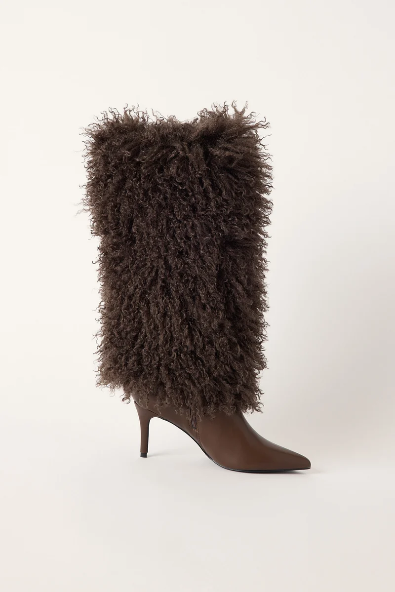 Therapy Womens Rival Fluffy Boot Choc