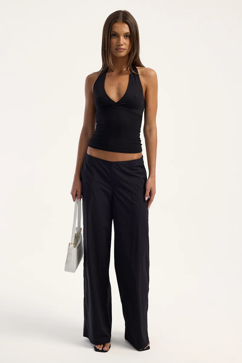 Luck & Trouble Sandler Wide Leg Pant Black