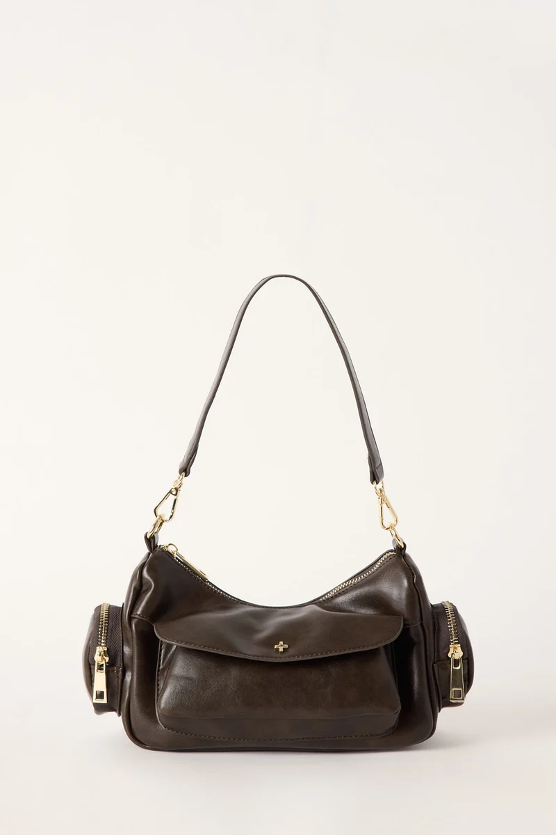 Peta + Jain Replay Small Pocket Shoulder Bag Brown