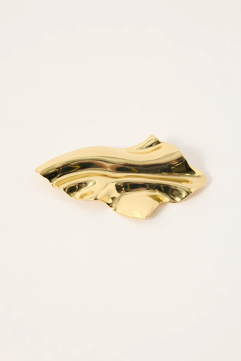 Perfect Stranger Warped Brooch 18k Gold