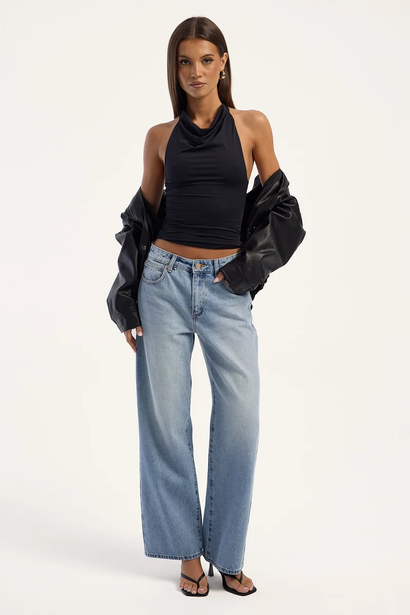 Abrand 95 Mid Baggy Petite Jean Jodie Washed Blue
