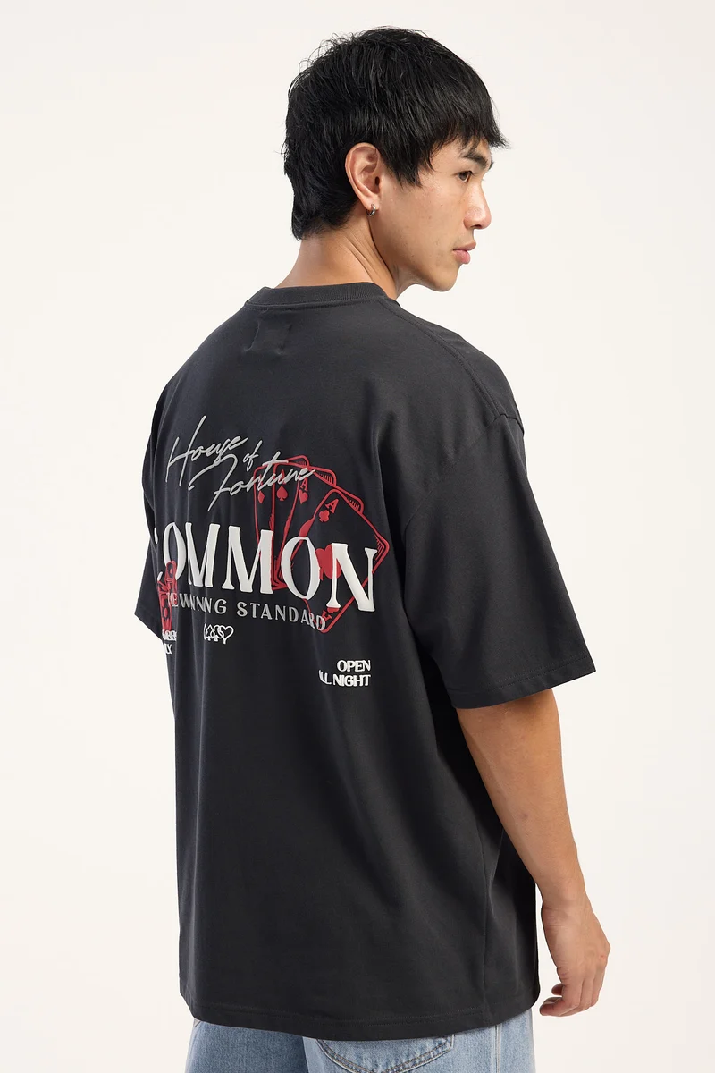 Common Need Deal Heavyweight Boxy Tee Night Black