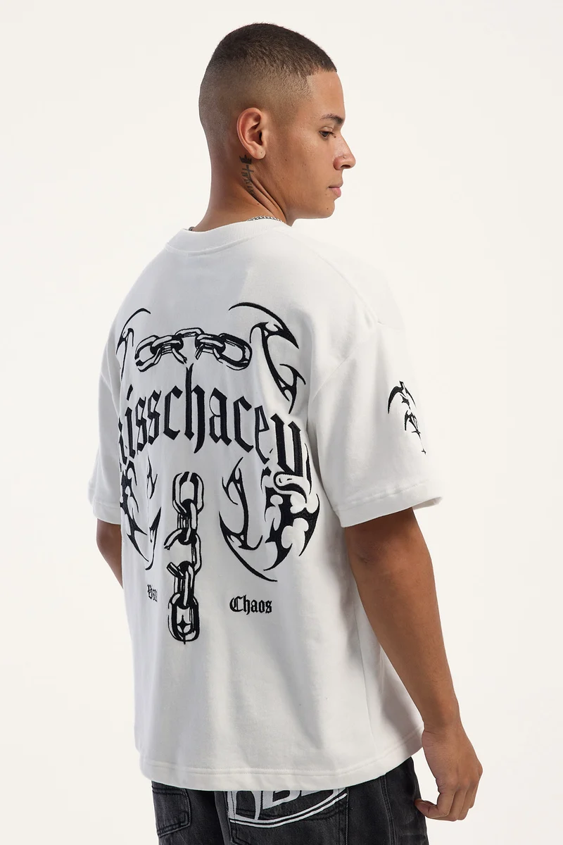 Kiss Chacey Chains Loopback Street Tee Natural White