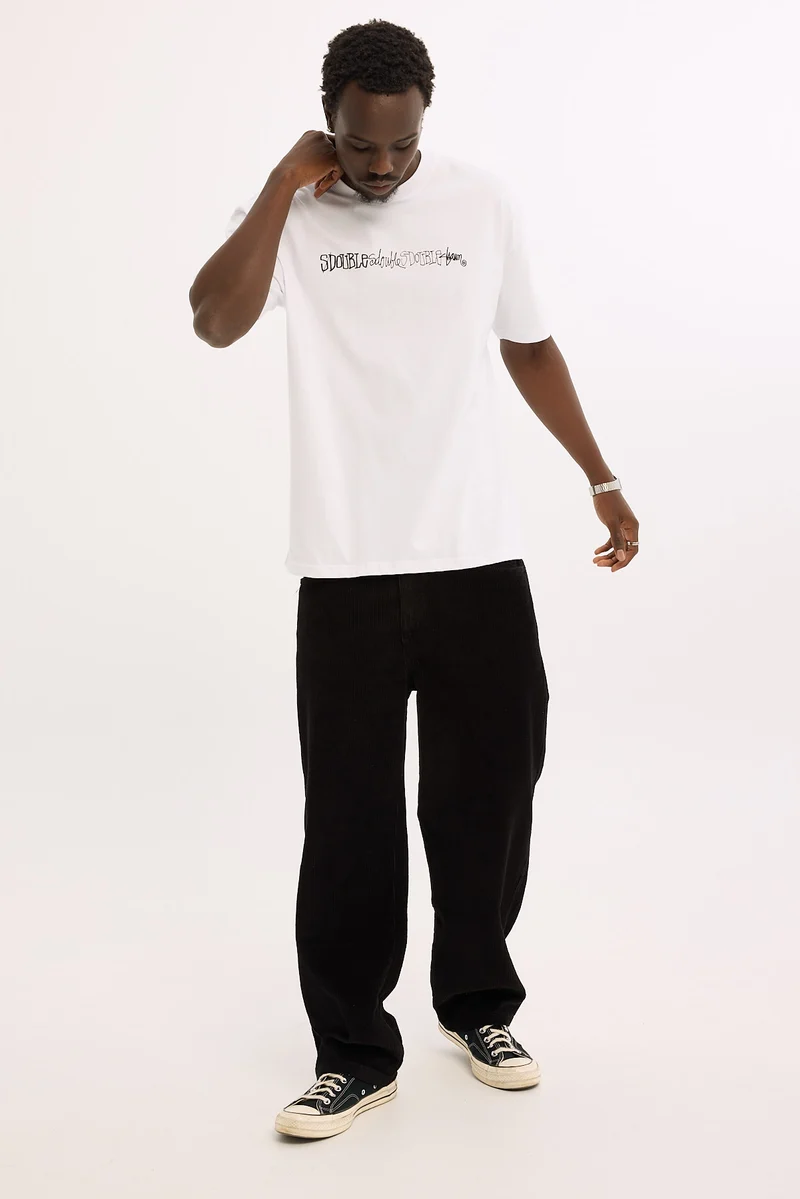 Sdouble Script Stacktee White