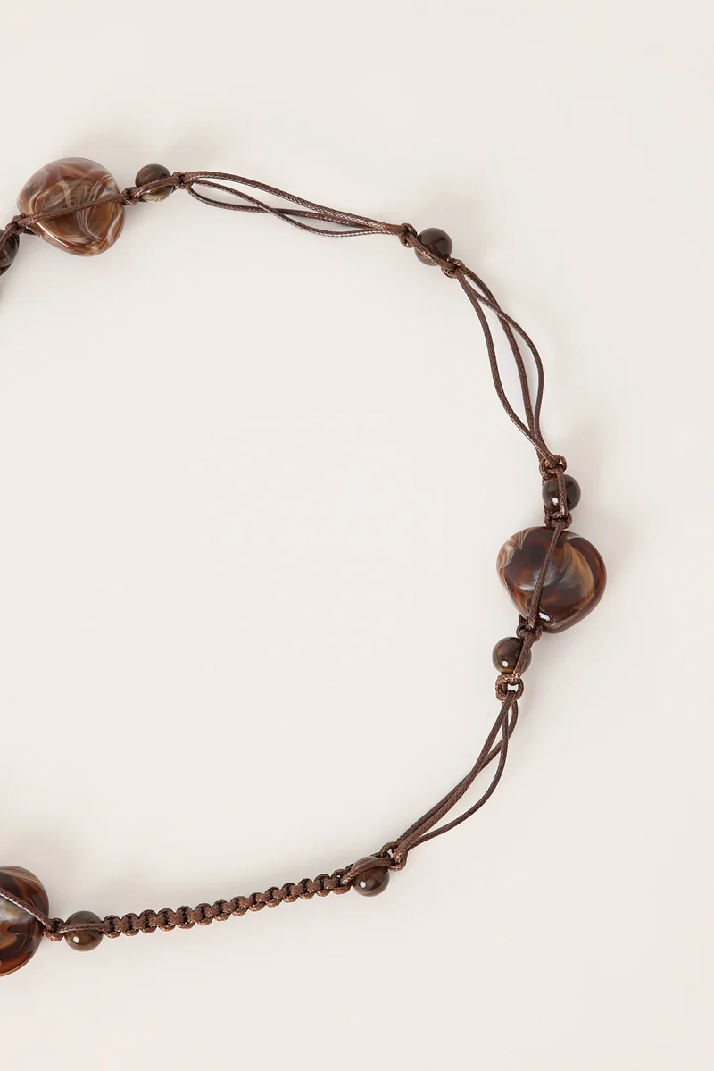 Perfect Stranger Bridget Beaded Belt Brown