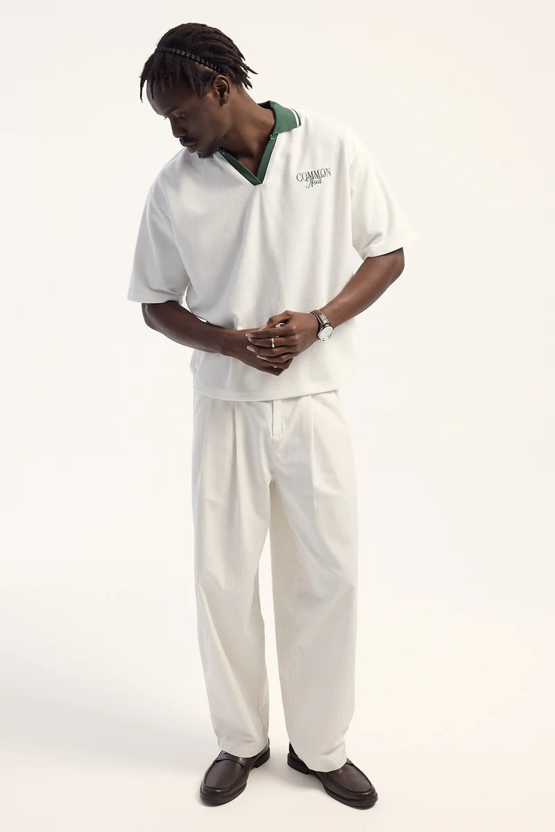 Common Need Beaumont Baggy Tailored Trouser Off White