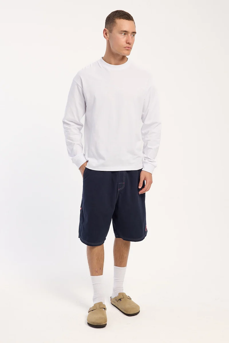 Rusty Step-Up Elastic Short Navy Blue