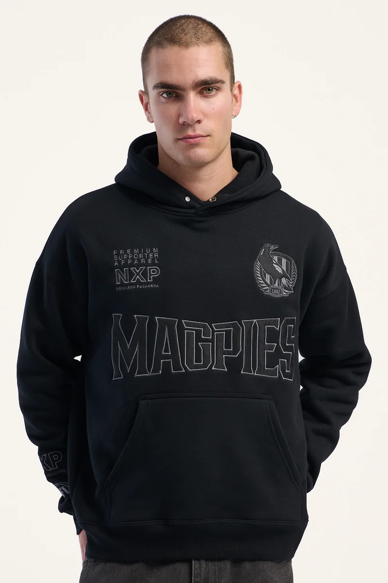 Nena & Pasadena NXP x AFL Collingwood Persistent Hoodie Jet Black