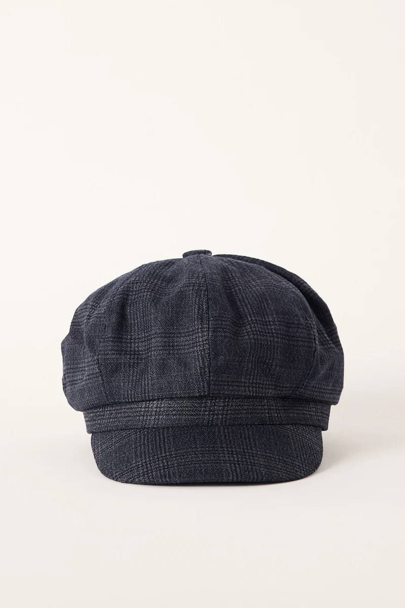 Token Checked Out Bakers Hat Black Check