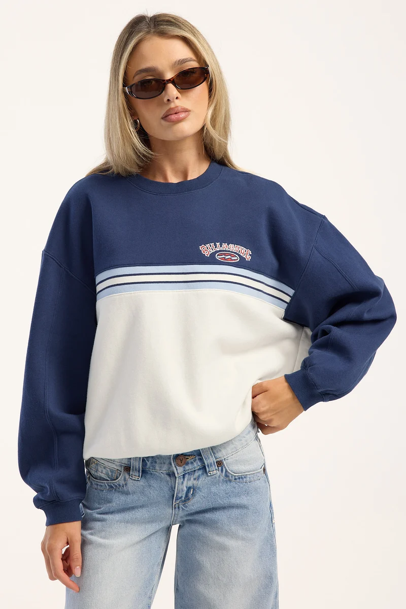 Billabong Since 73 Culture Crew Navy Stripe